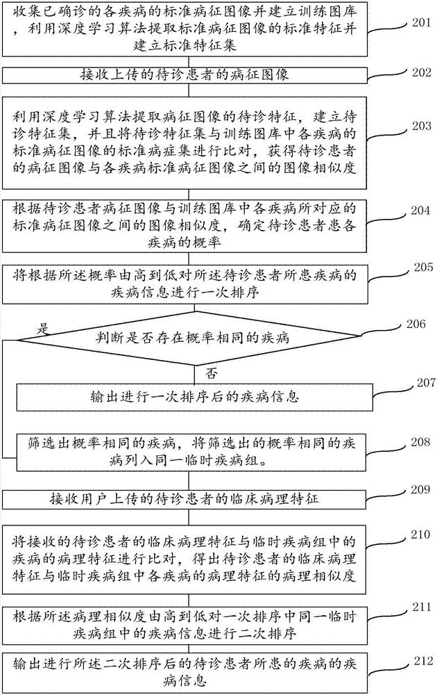 Disease auxiliary diagnosis method based on image identification