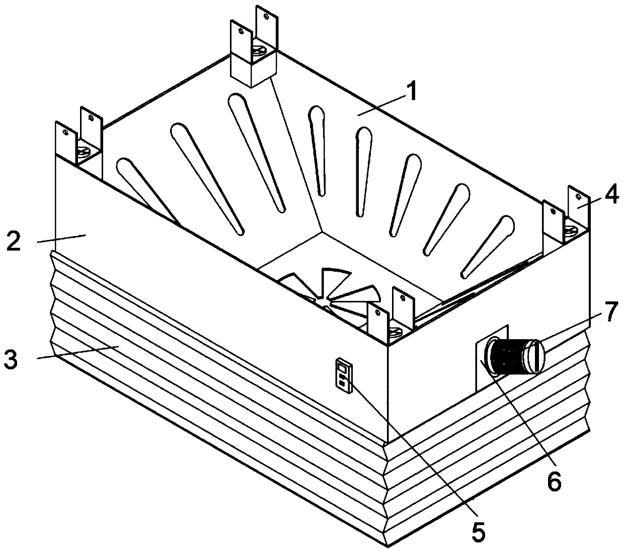 Fixed grain distributor of grain dryer