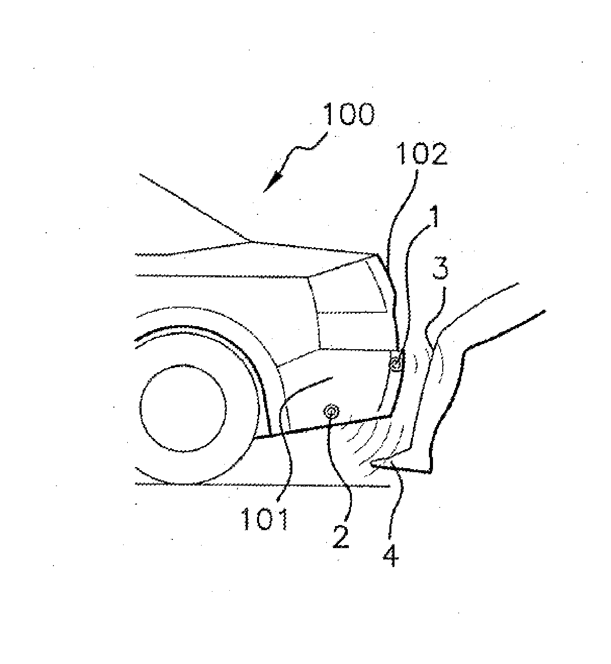 Method for opening/closing of a secure hands-free access by detection of movement of a lower member of a user