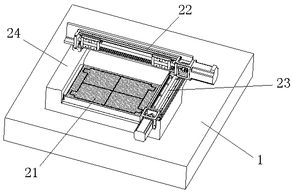 Cutting and receiving system of a laser cutting machine