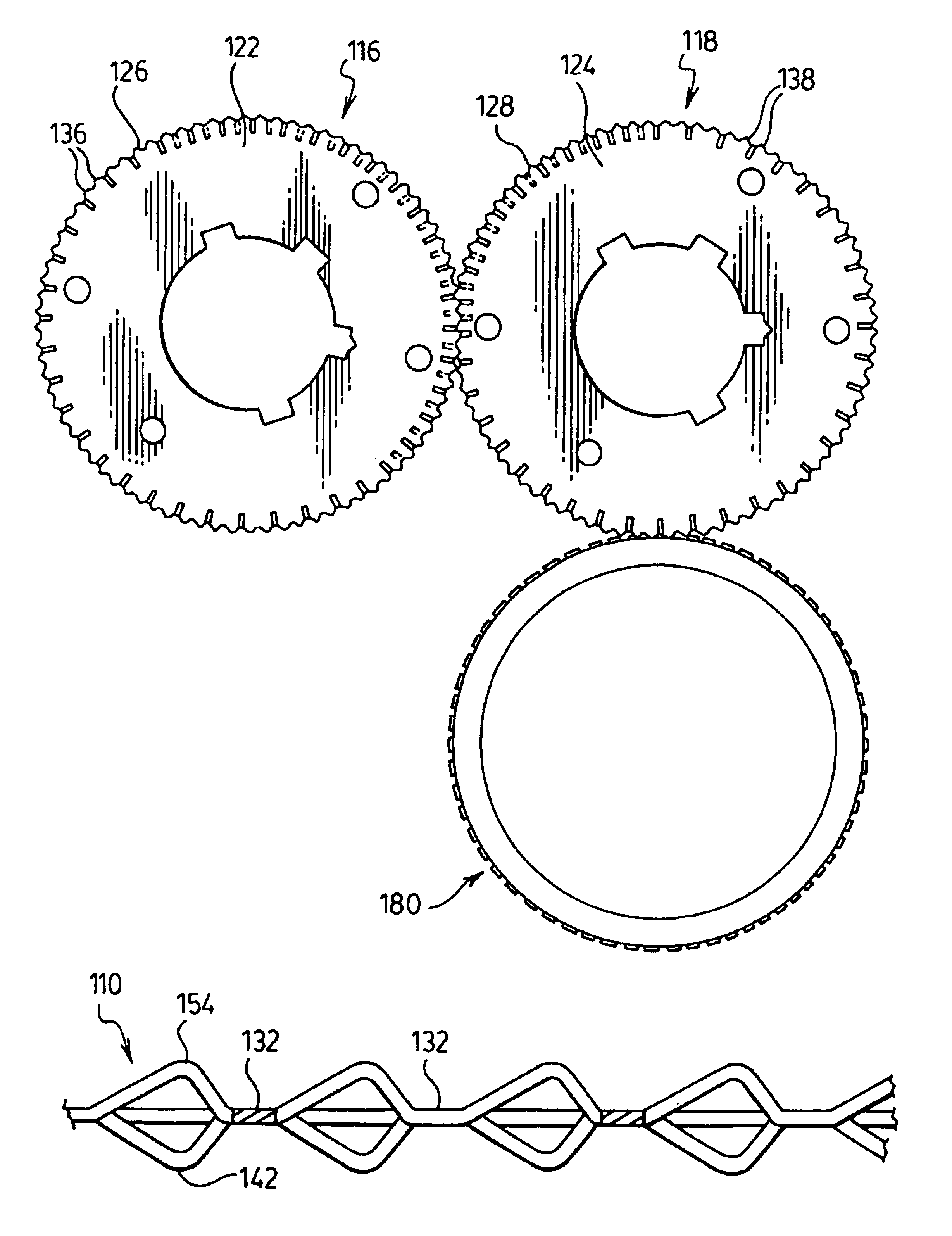 Apparatus for one-step rotary forming of uniform expanded mesh