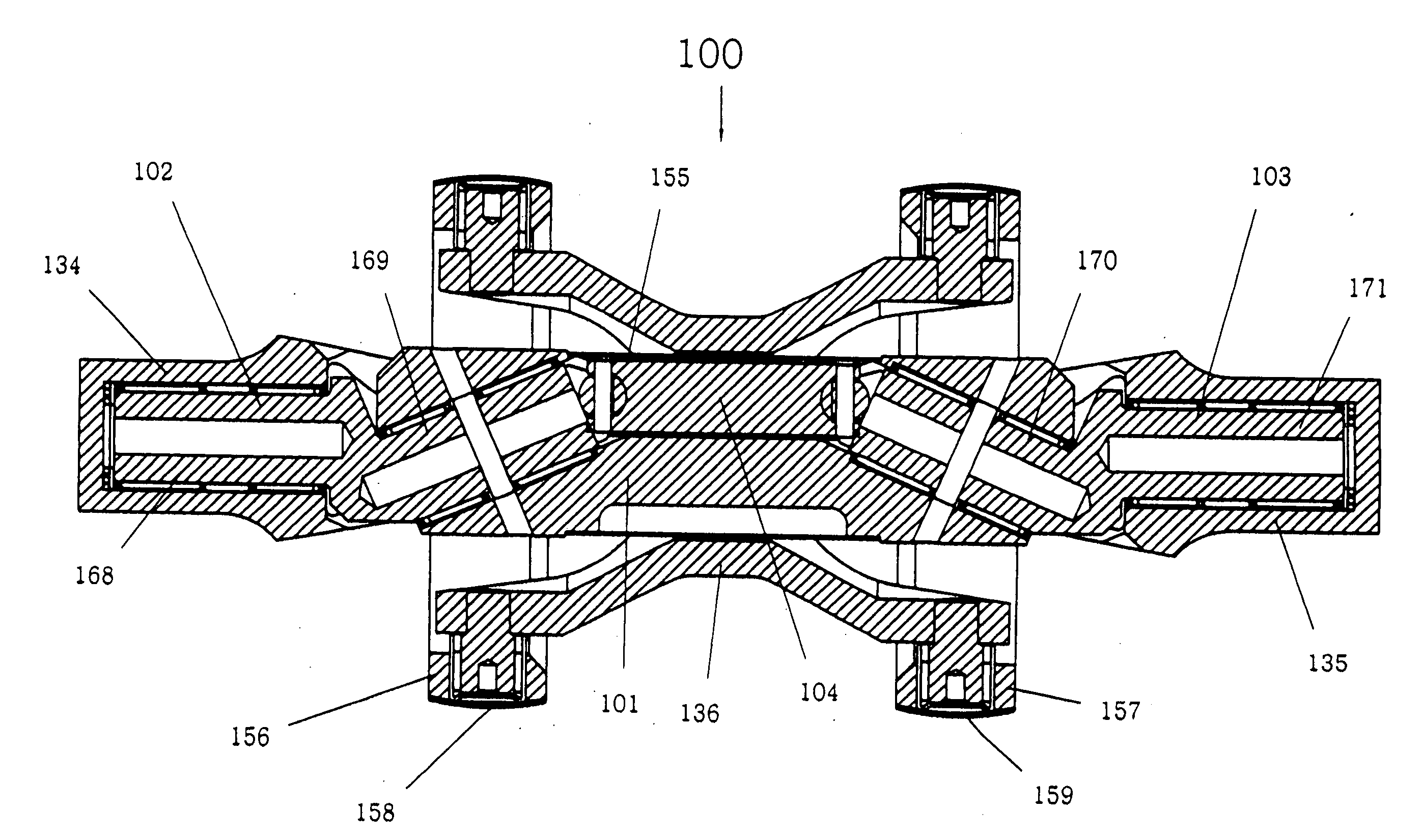 Cam bar centering mechanism