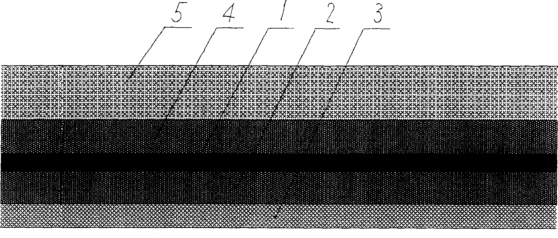 High molecular composite water-proof coil resisting prick of plant root and producing method