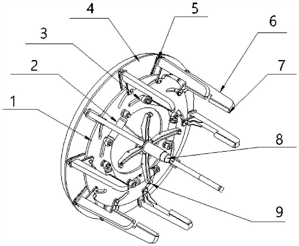 Clamping device for rapidly clamping end socket of pressure container