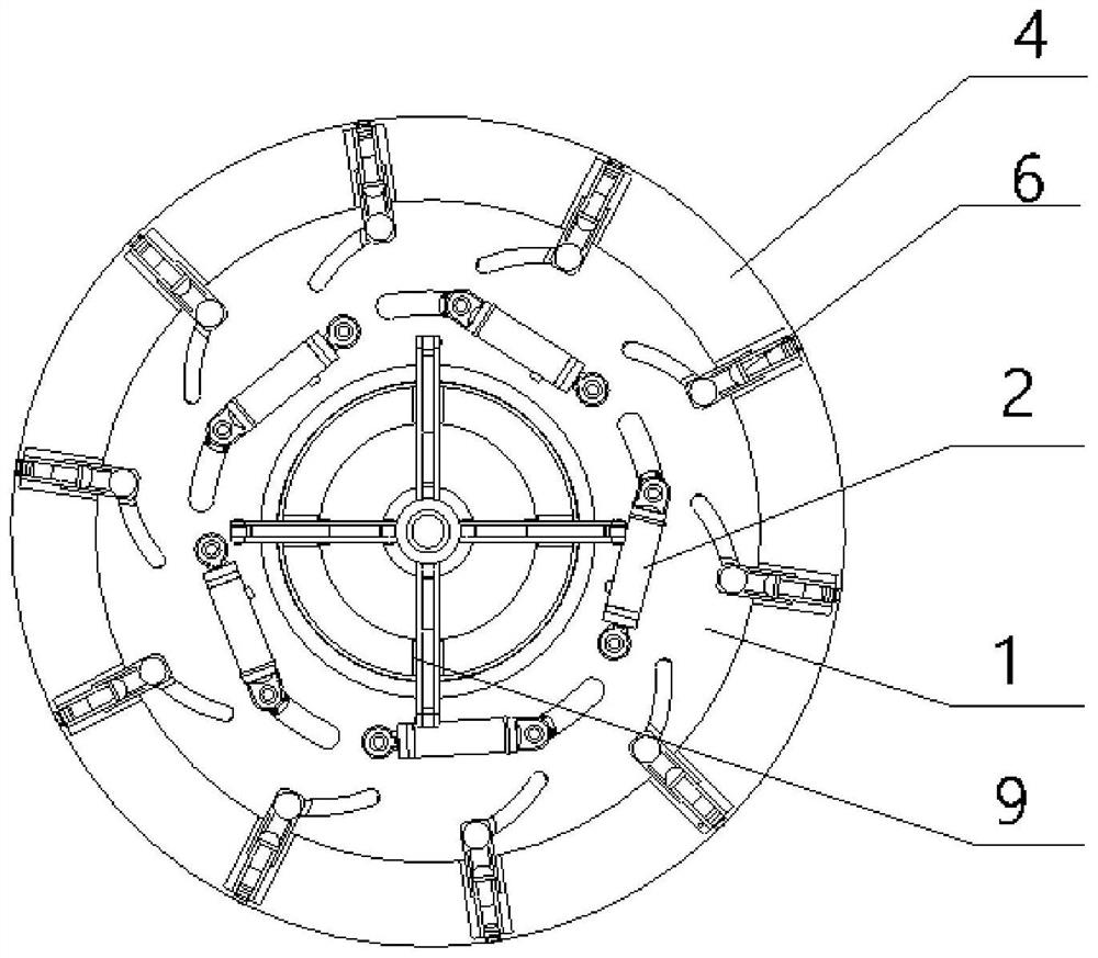 Clamping device for rapidly clamping end socket of pressure container