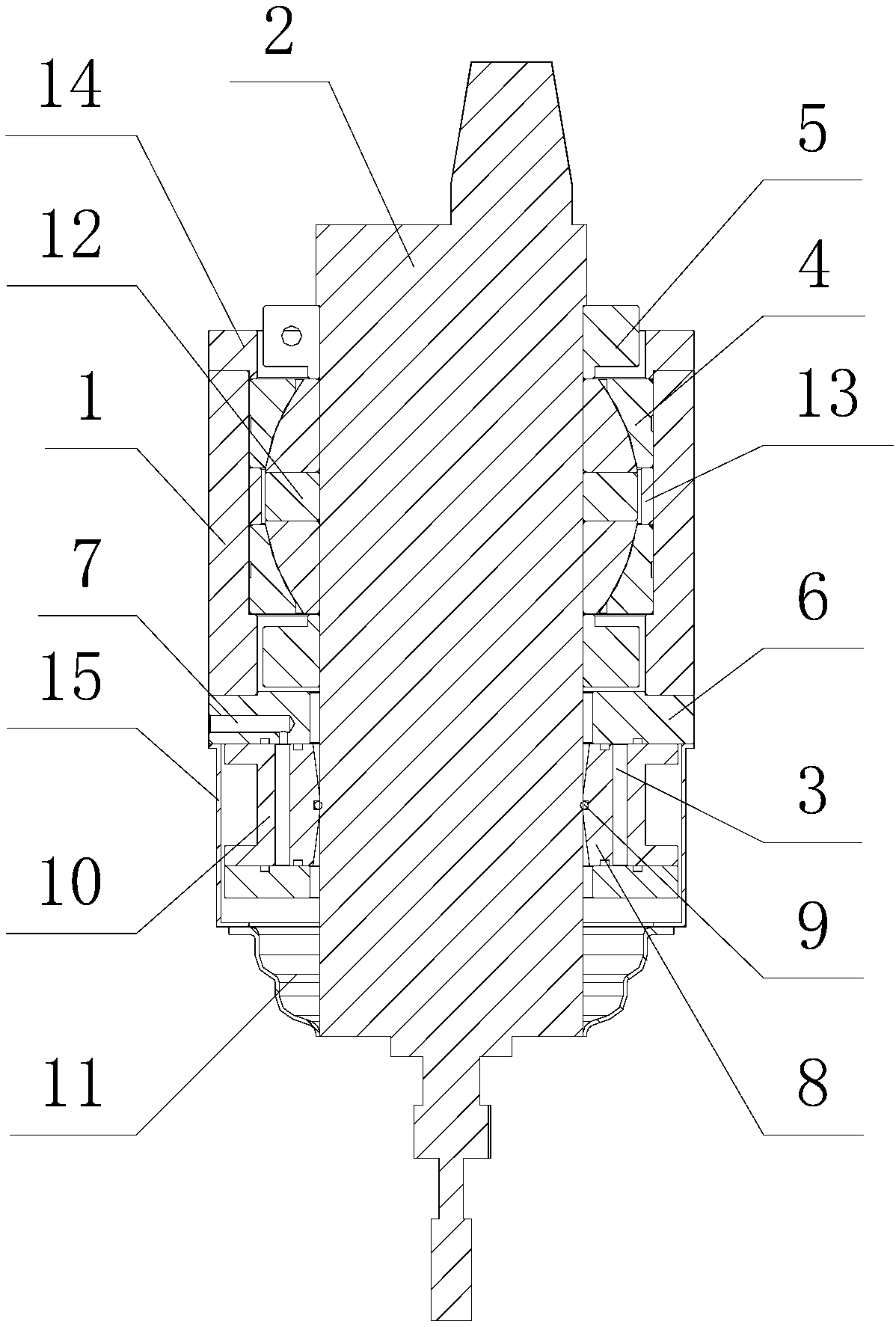 Floating spindle