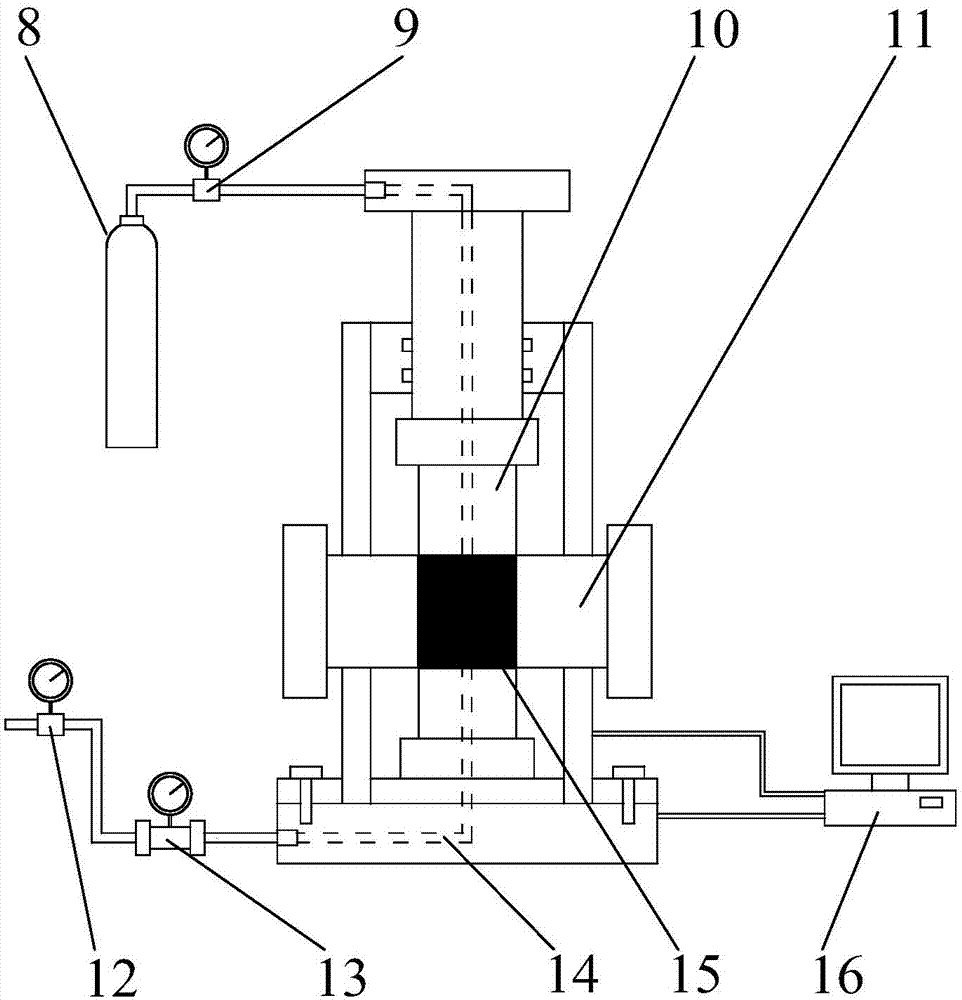 Method for quickly determining permeability of working surface front coal body of underground coal mine in lab