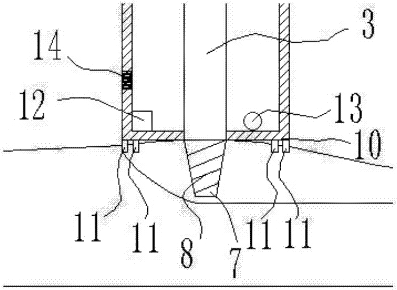 Friction stir welding device with adjustable stirring pin length and welding method