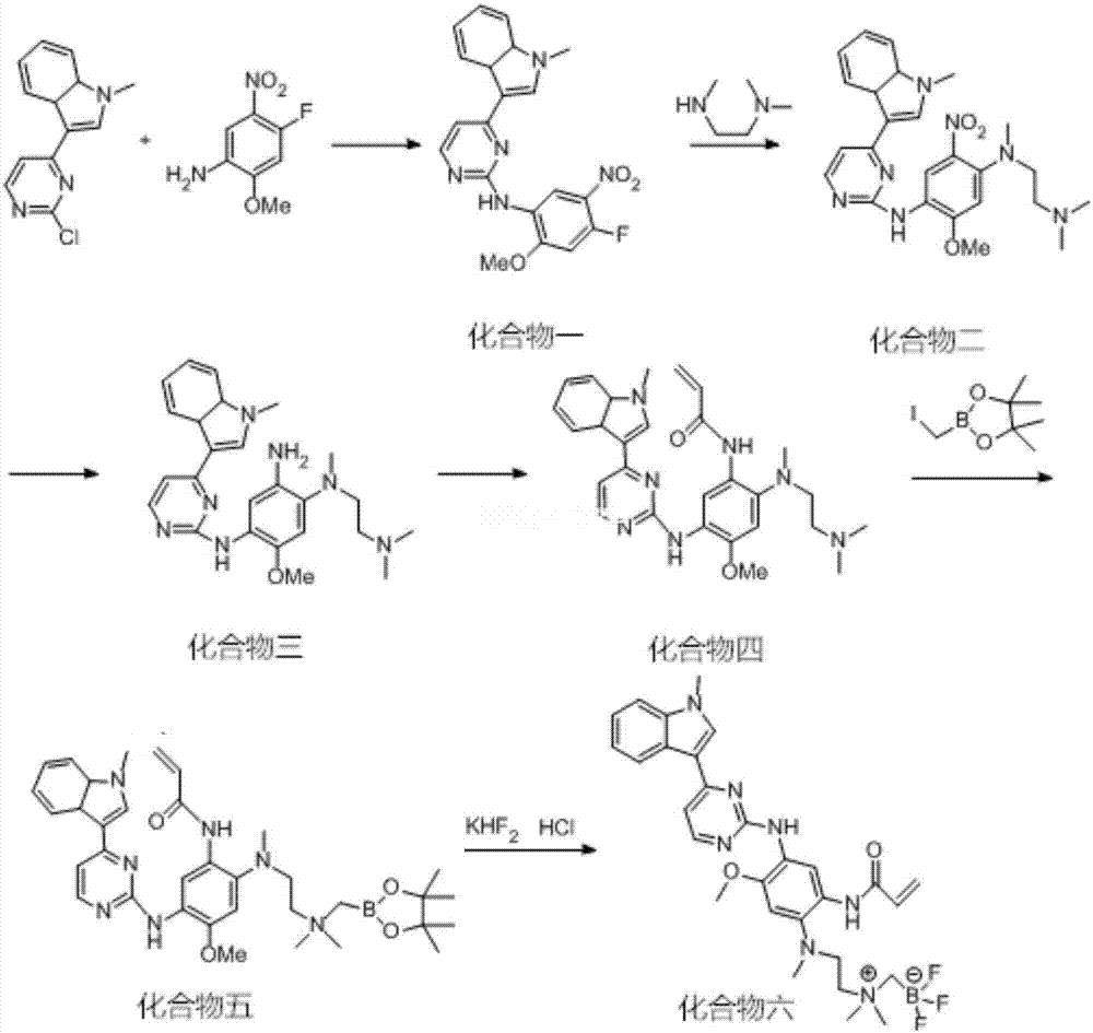 EGFR-TK (epidermal growth factor receptor tyrosine kinase) inhibitor BF3-AZD9291 with antitumor activity as well as preparation method and application of EGFR-TK inhibitor BF3-AZD9291