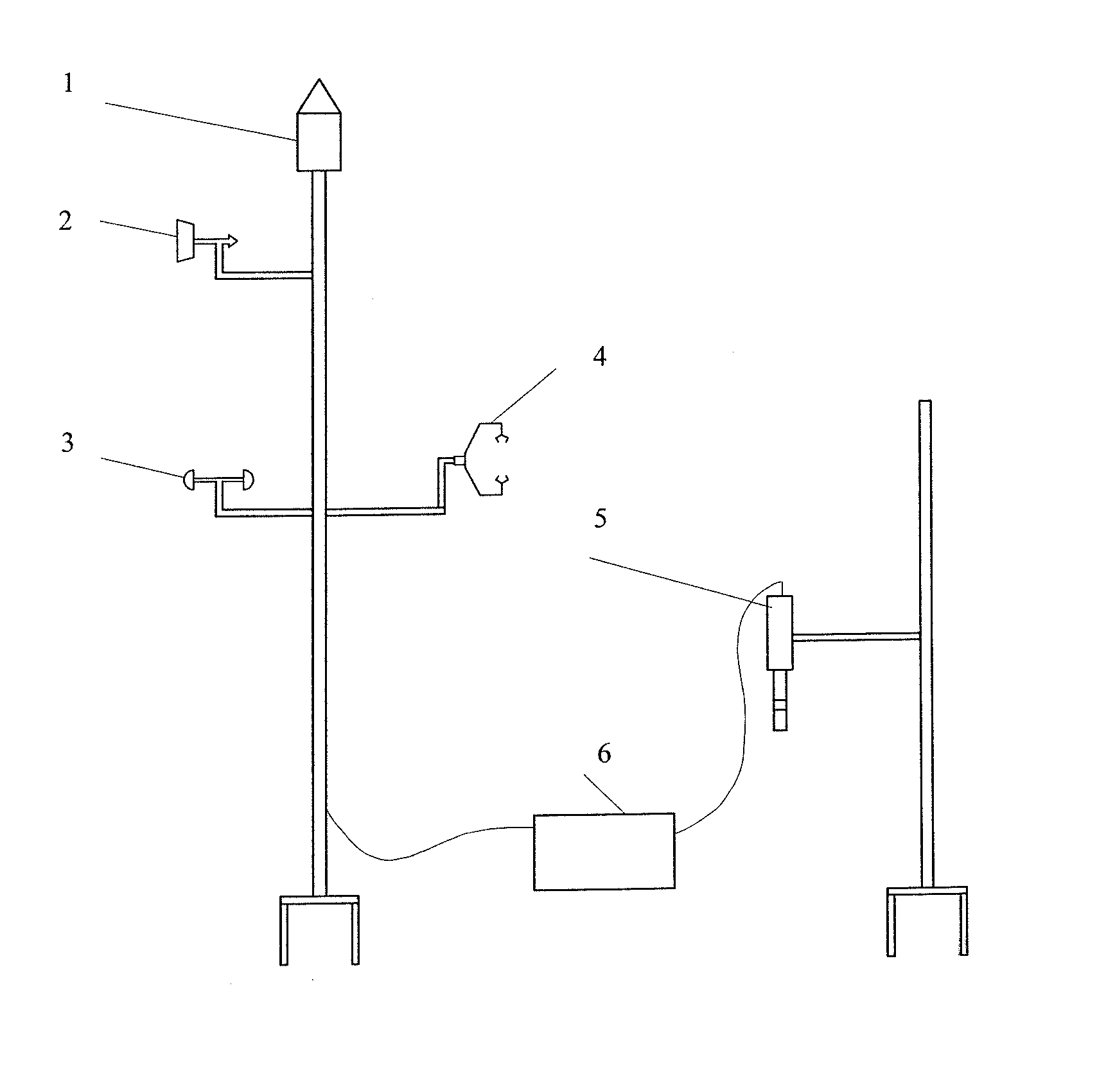 Real-time synchronous measuring system for multiple factors such as wind-blown sand electric field, sand particle charging and wind speed