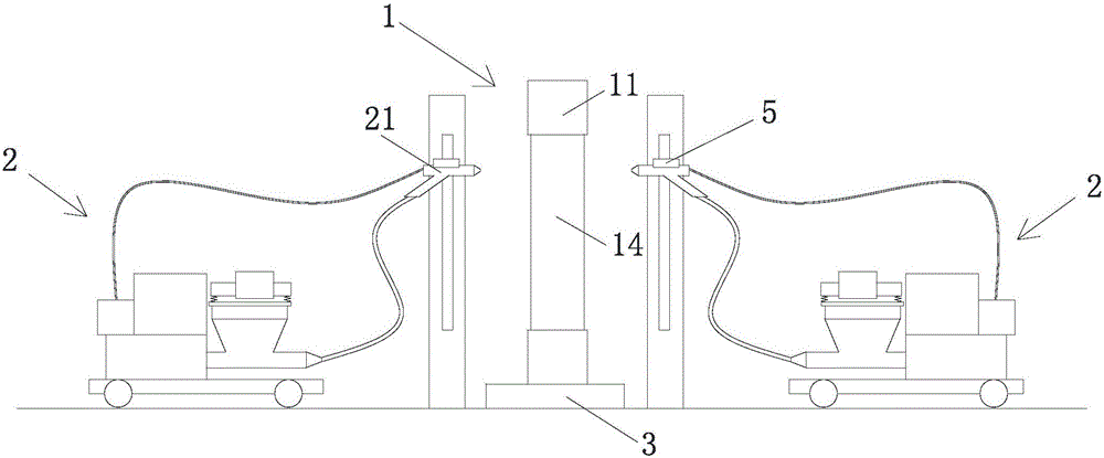 Spraying type pipeline manufacturing equipment