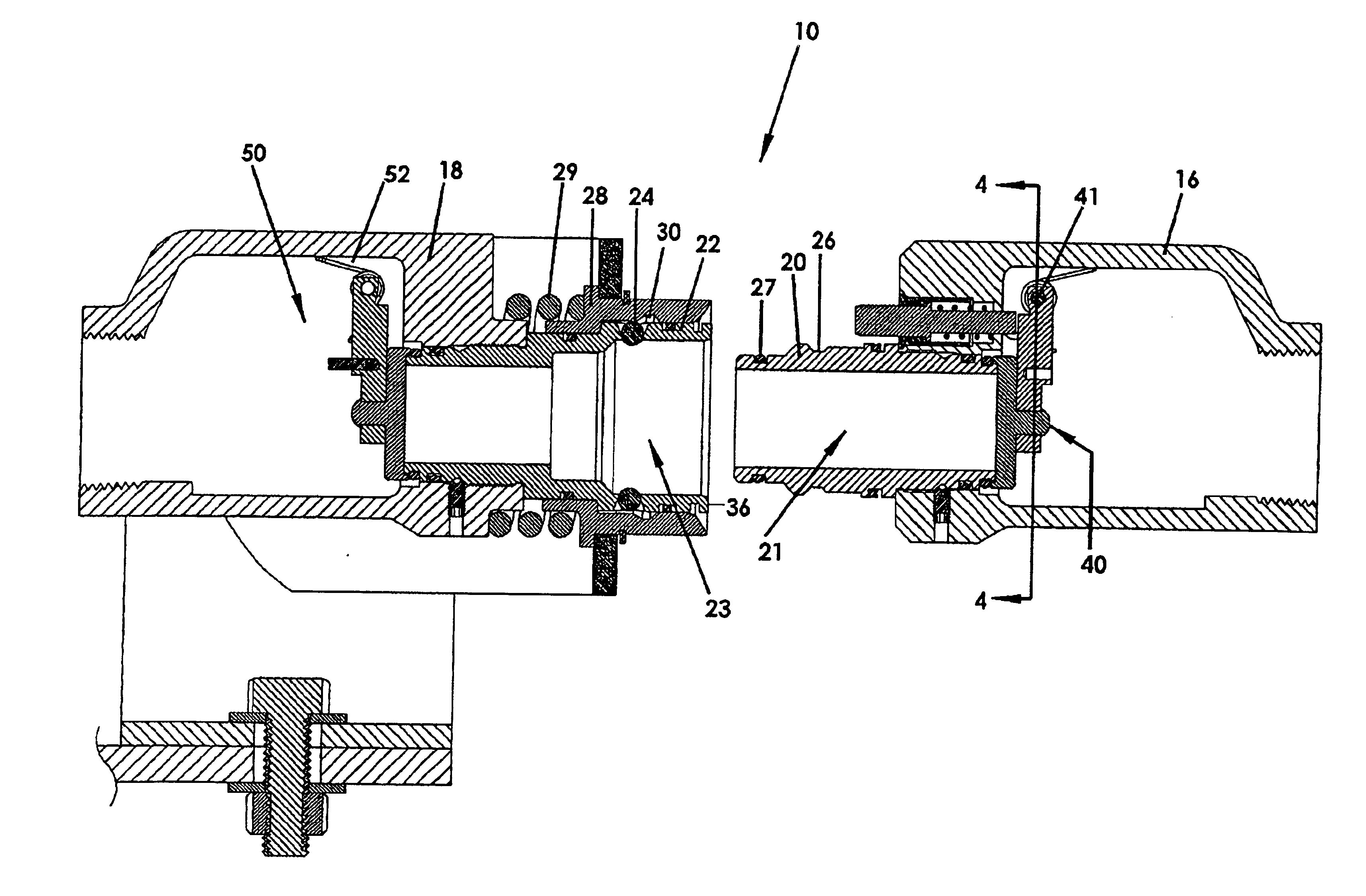 Breakaway coupling with flapper valve