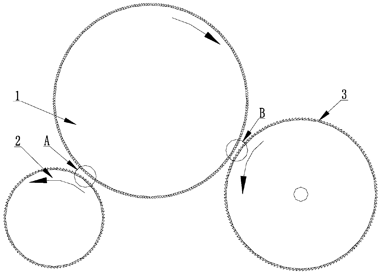 A kind of oscillating type opening fiber carding method