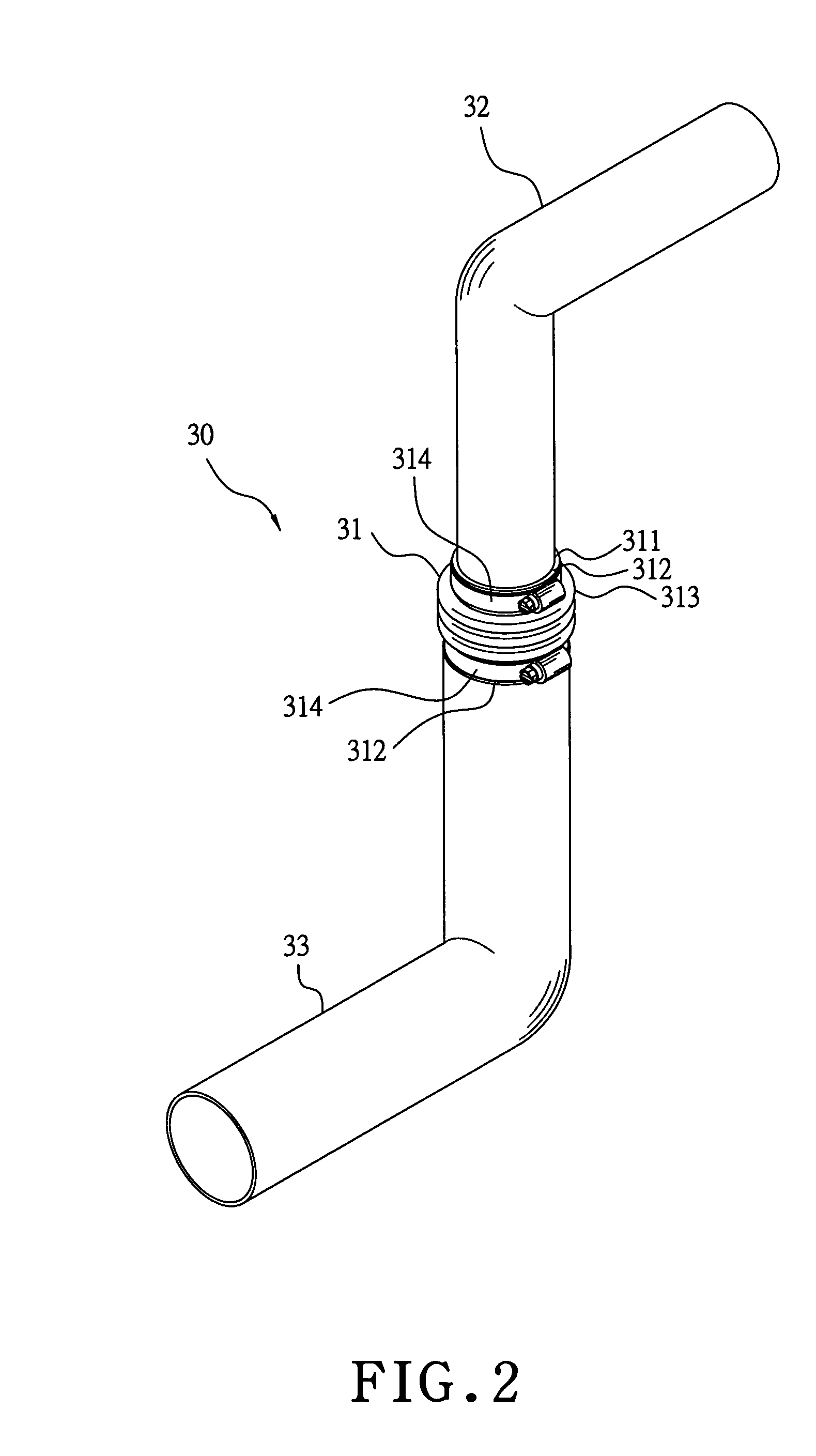 Air intake pipe able to increase intake of air and bendable freely for assembly