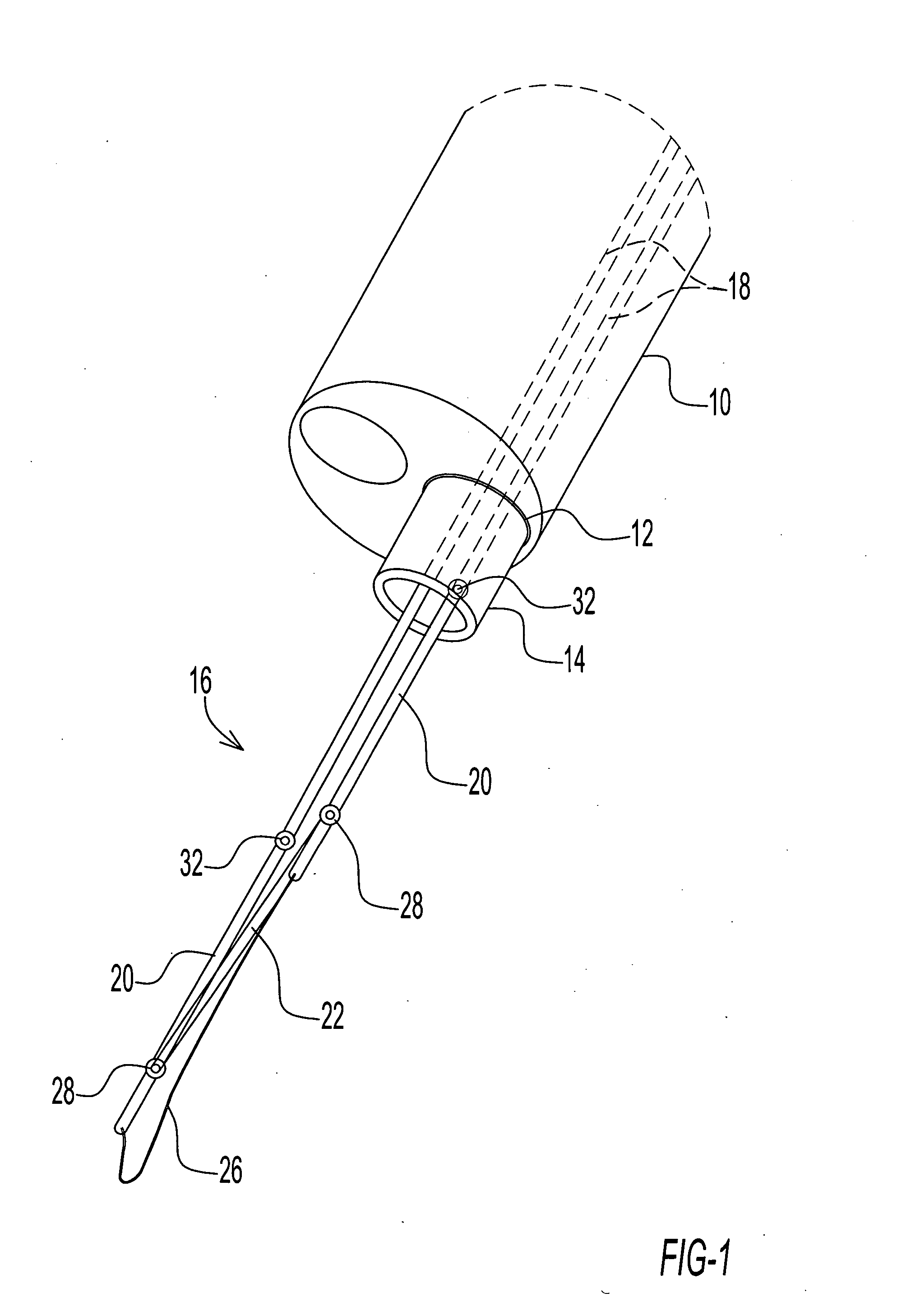 Endoscopic mucosal resection method and associated instrument