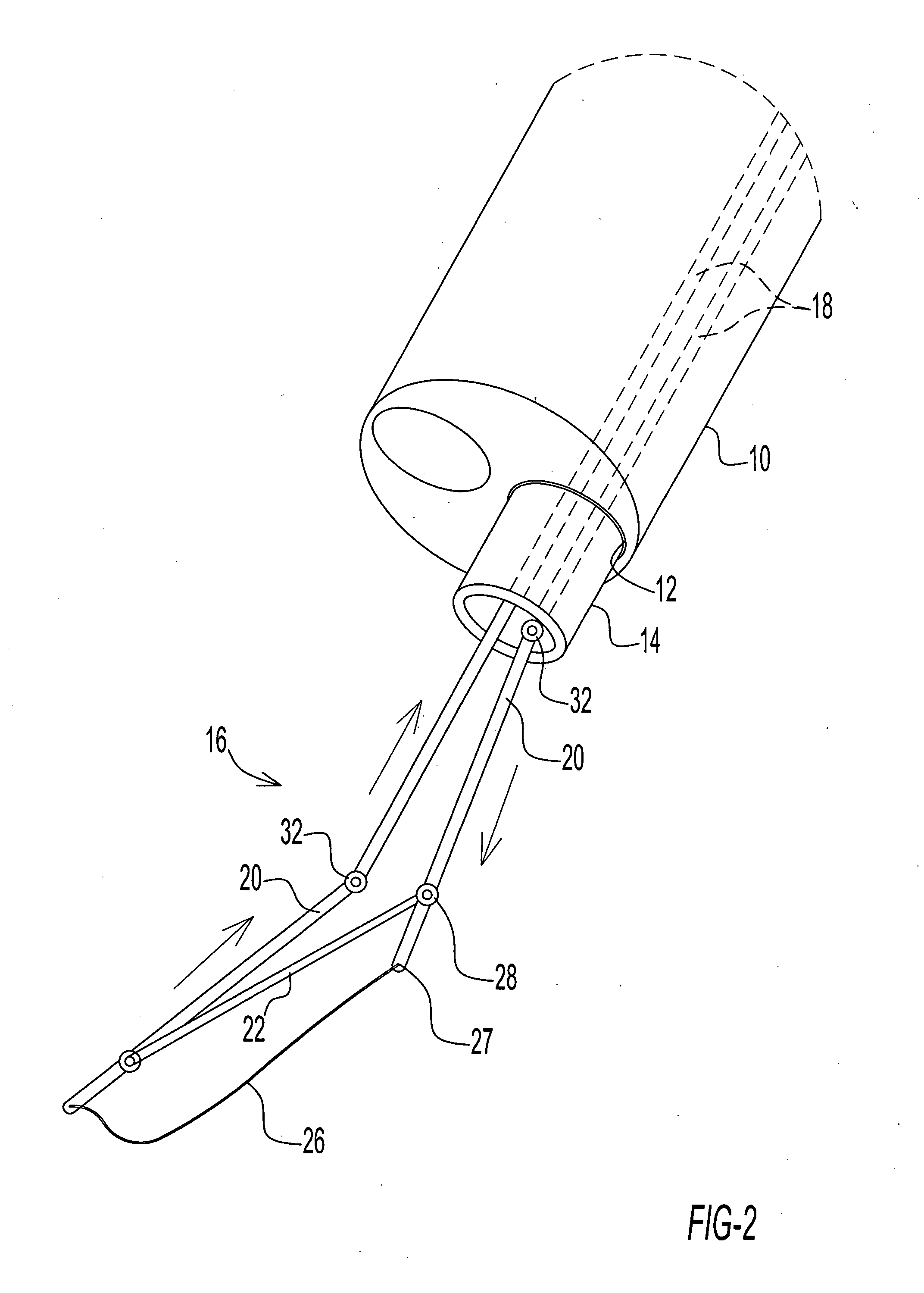 Endoscopic mucosal resection method and associated instrument