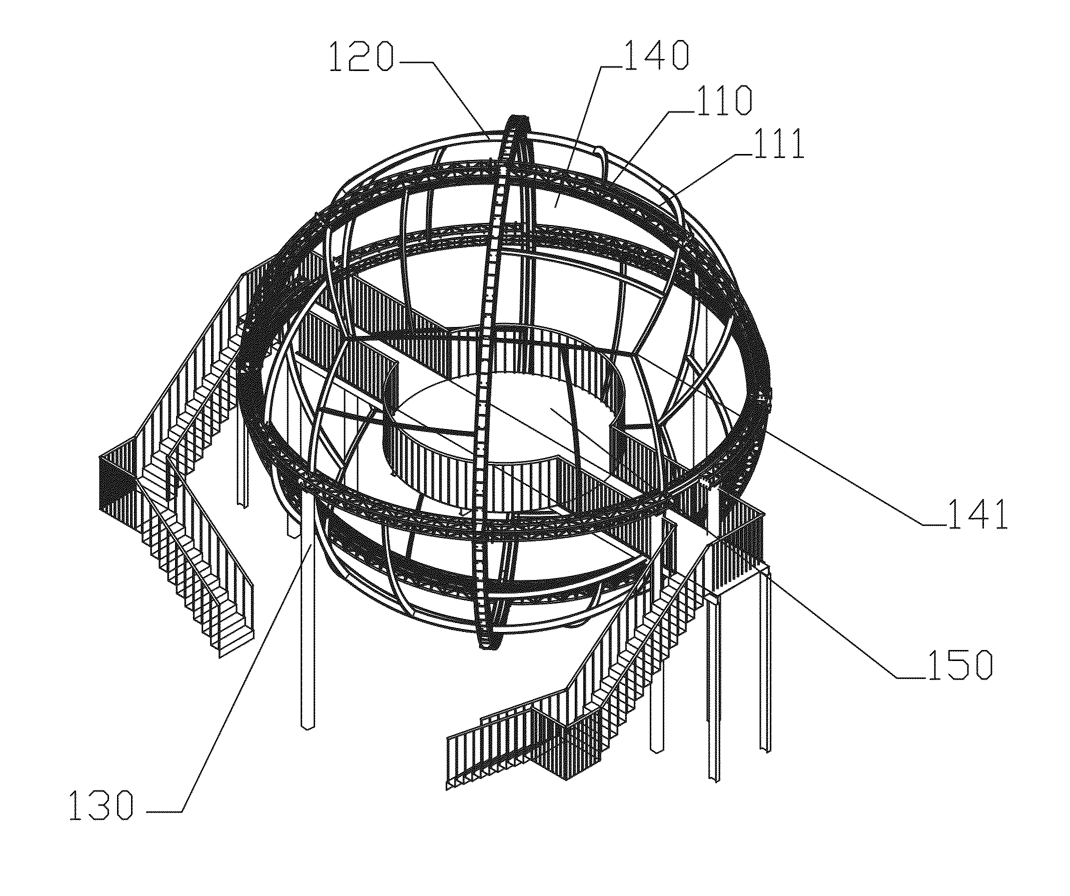 Dome-screen device, dome-screen playing system and image generation method thereof