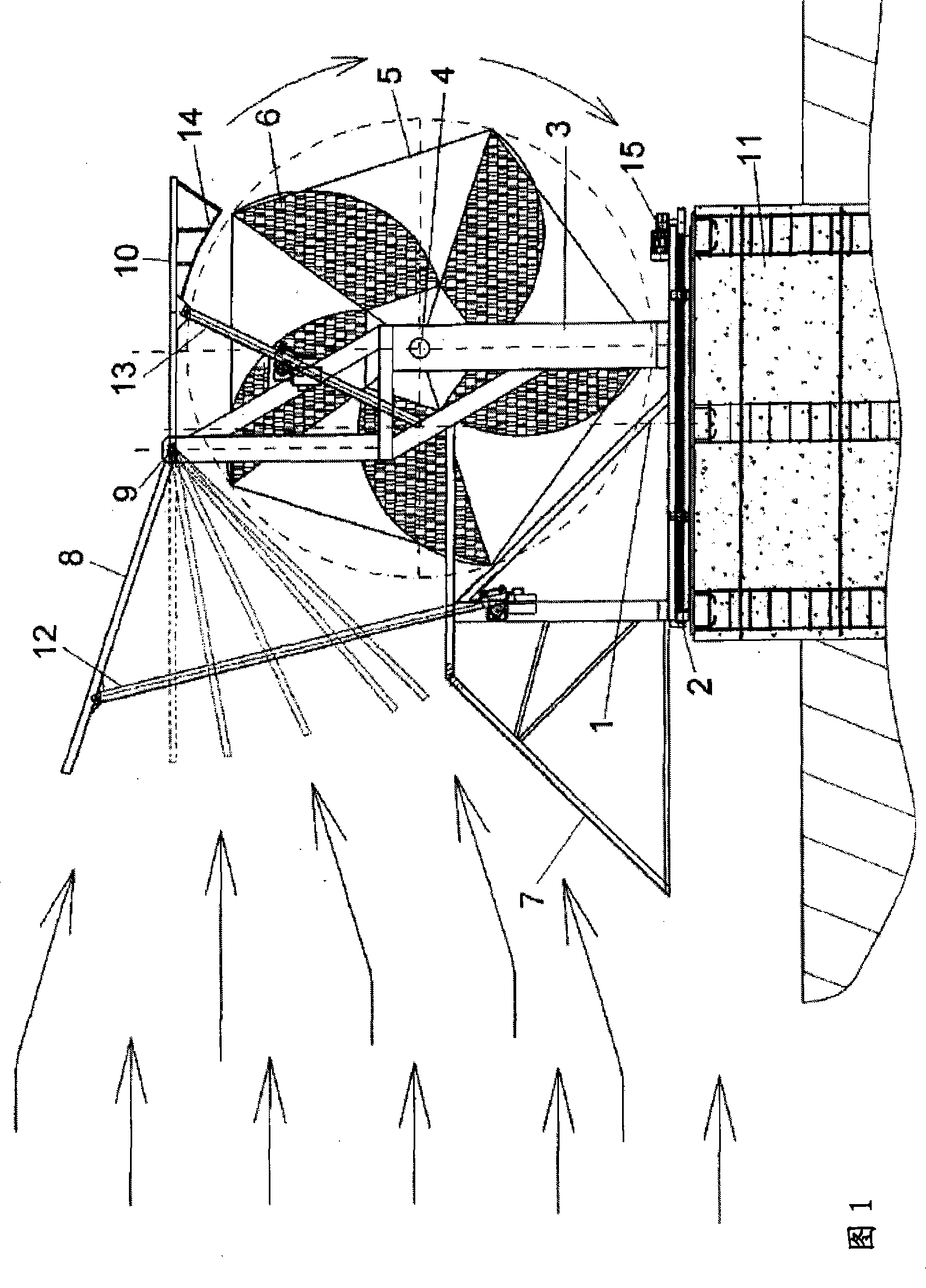 Horizontal axis wind-power generator