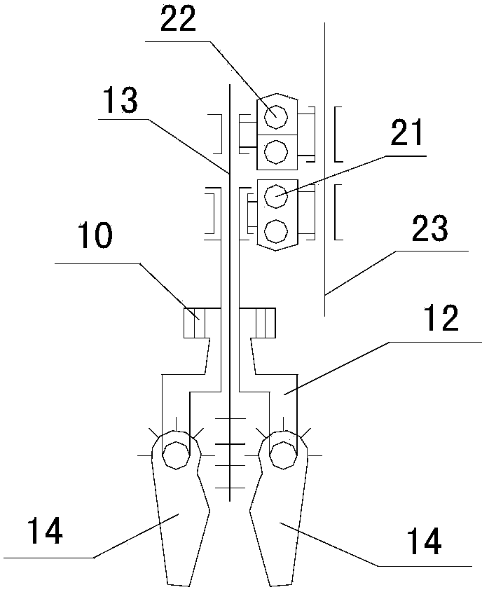 Double-kink machine used for packaging and food packaging line