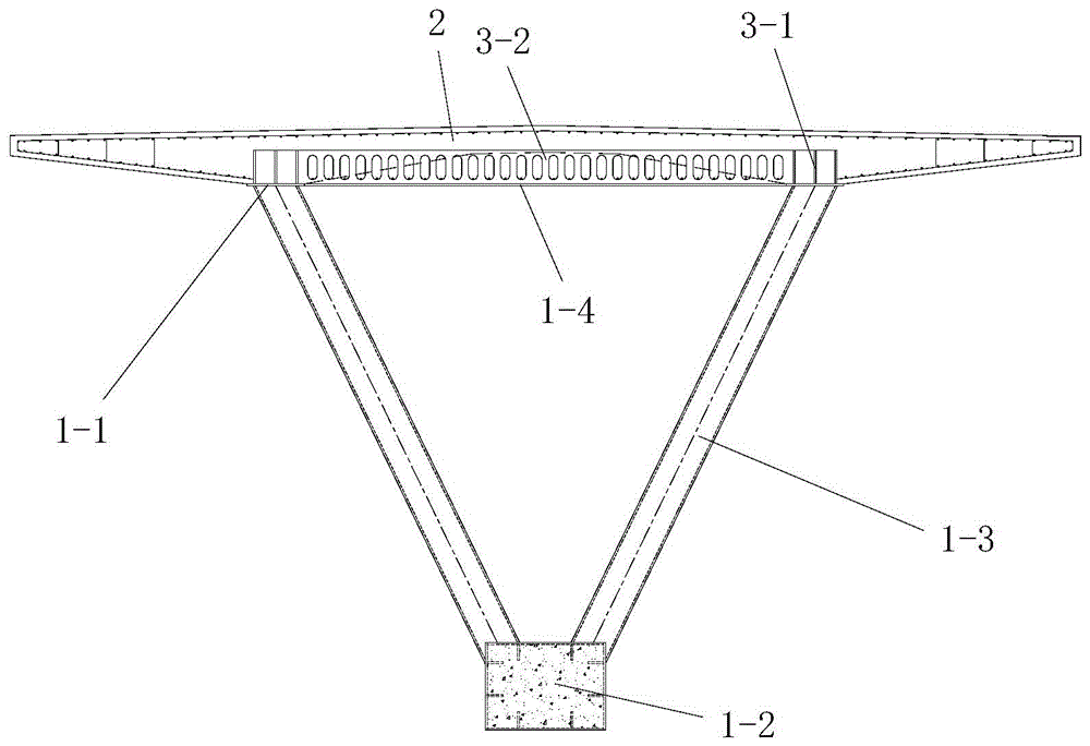 A steel truss-concrete slab composite beam based on shear connection construction