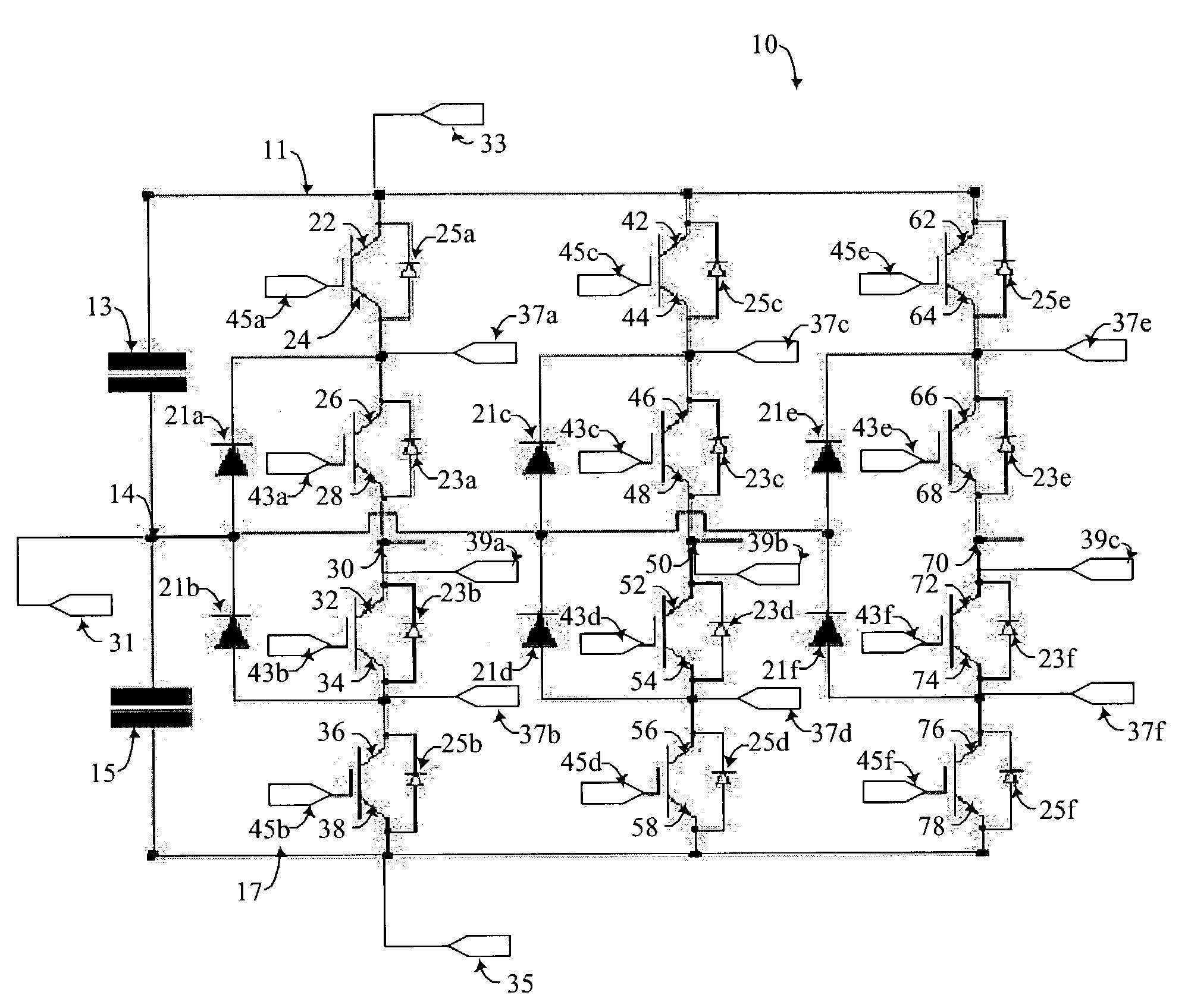 Fault-tolerant three-level inverter