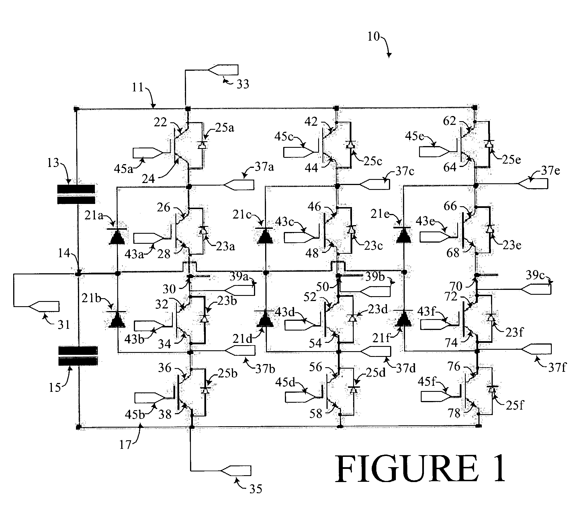 Fault-tolerant three-level inverter