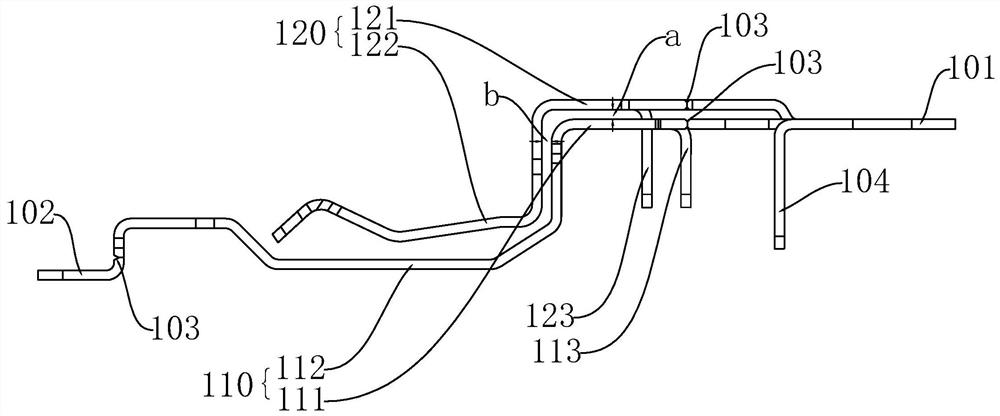 Connector power connection piece, conductive assembly and manufacturing method of conductive assembly