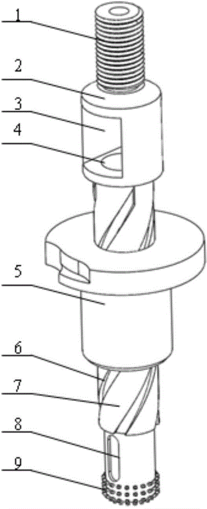 Diamond sleeve grinding cutter suitable for drill sleeve guide