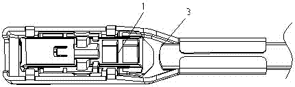 Rocker arm connecting device, rocker arm connecting component using rocker arm connecting device and connecting method