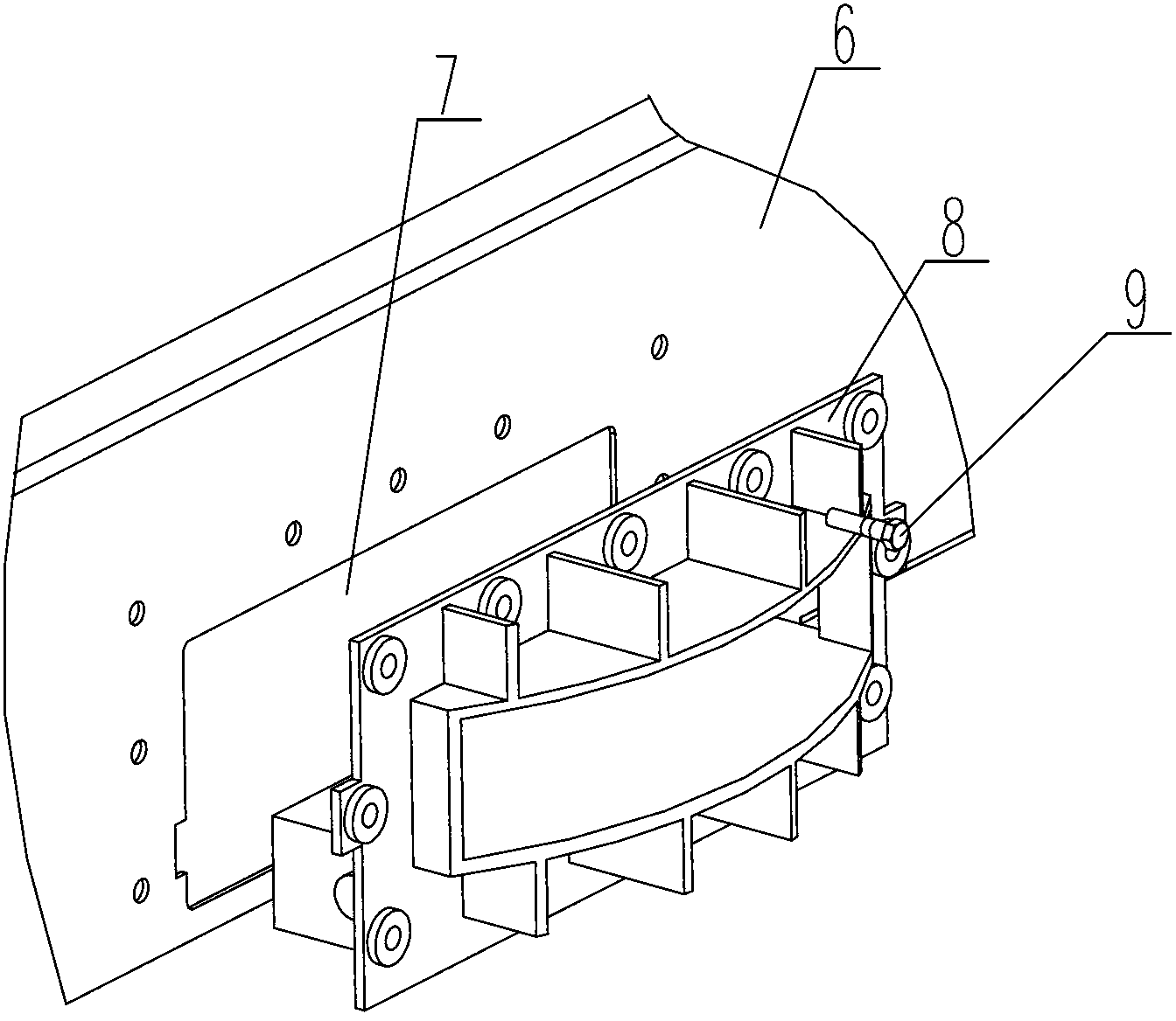 Mounting structure of car-coupler shock absorber