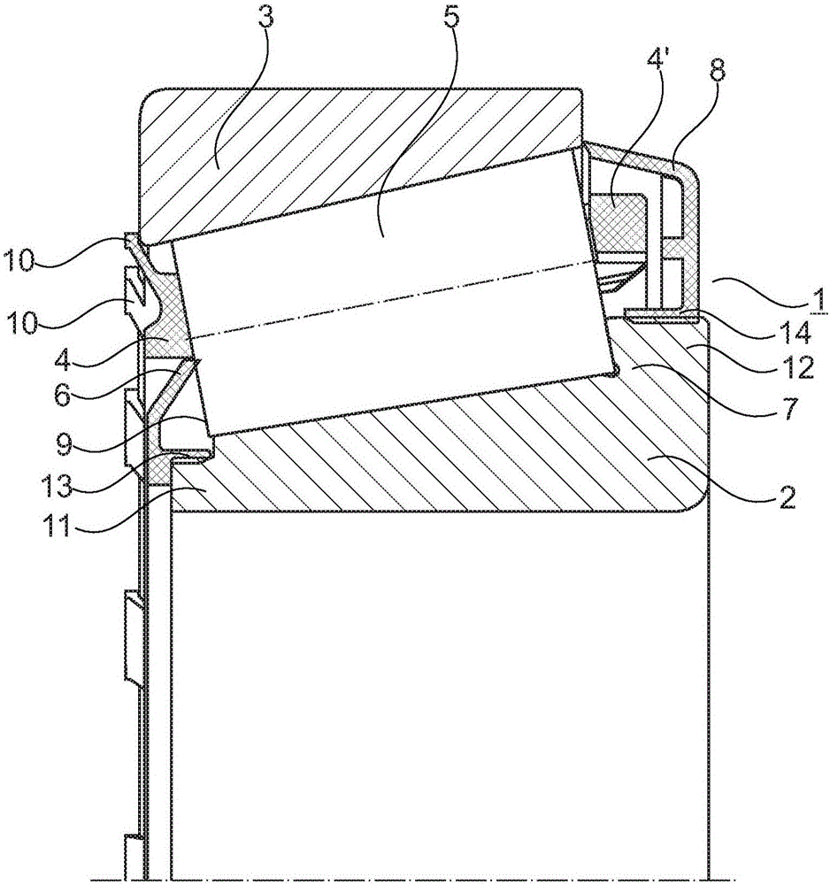 Tapered roller bearing, method for producing the tapered roller bearing and method for securely mounting the tapered roller bearing