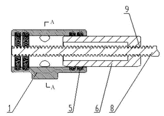 Direct-acting three-working-position isolation switch moving contact device