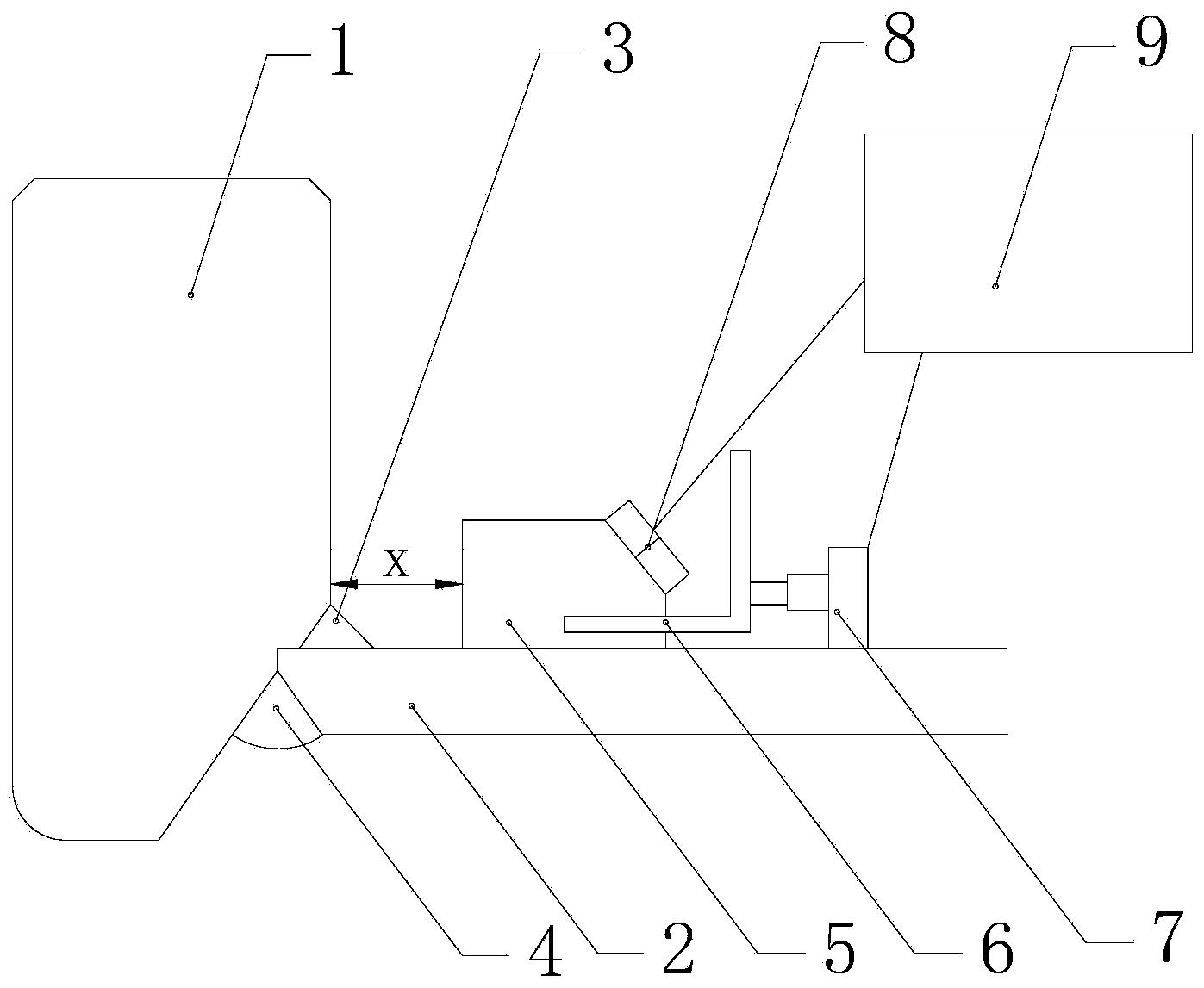 Assessment device for fillet weld of end flange of GIS (gas insulated switchgear) and barrel and lossless assessment method