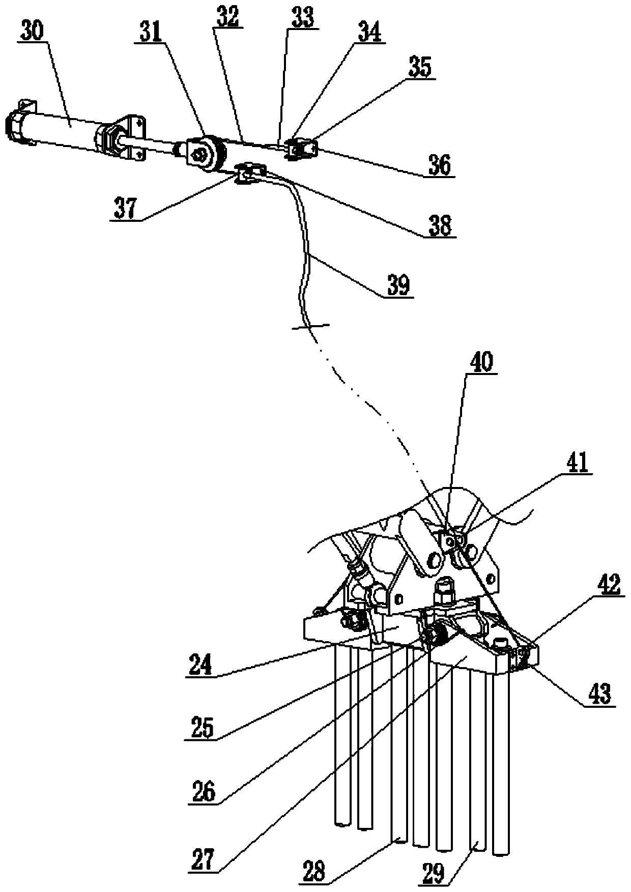 Coal gangue separation parallel flexible three-degree-of-freedom robot