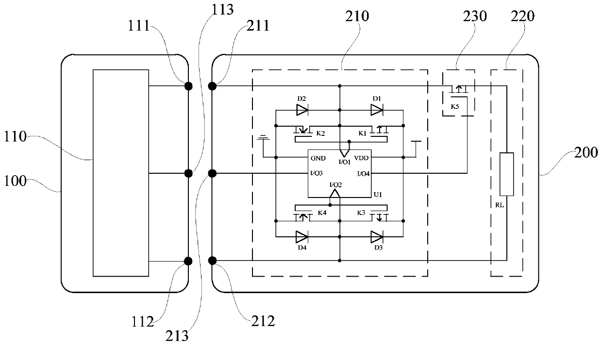 Application circuit for enabling electronic cigarette to implement forward and reverse connections