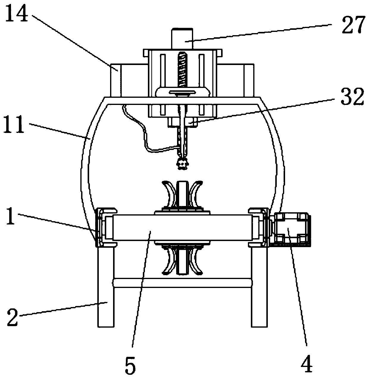 Ceramic bottle internal glaze spraying equipment for process ceramic production