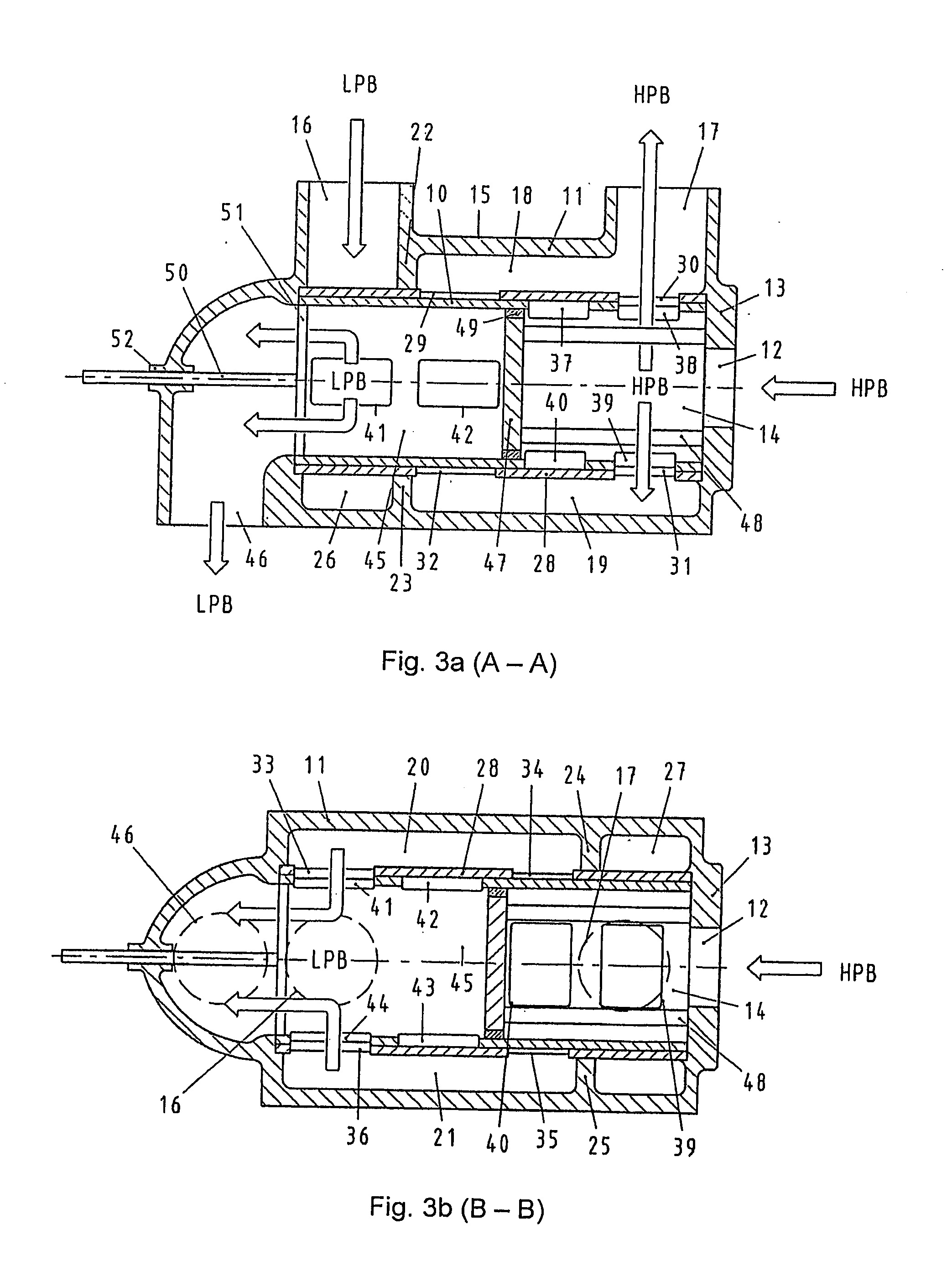 Valve unit for pressure exchanger installations