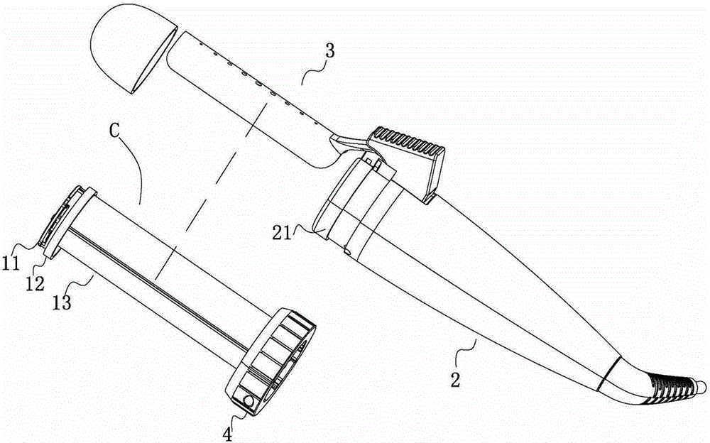 Perming device with diameter variable structure