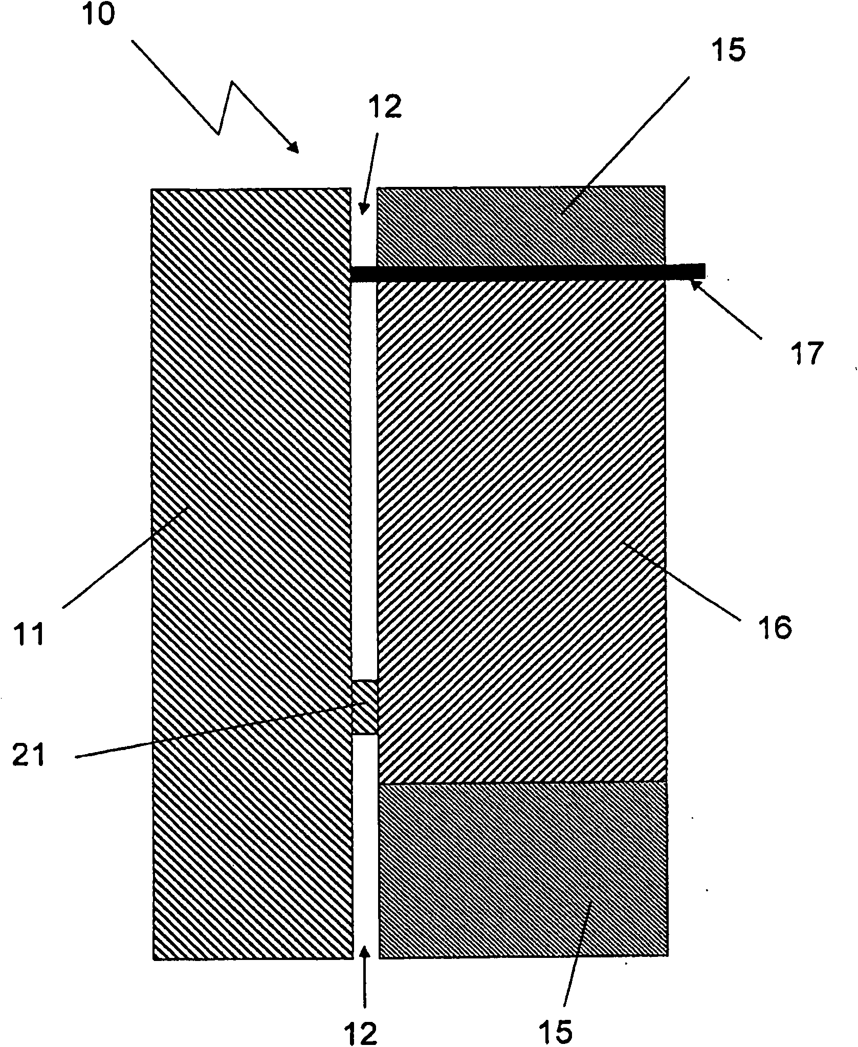 Internal panel component with integrated airbag cover