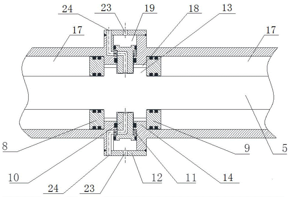 Rear wheel steering hydraulic cylinder of automobile