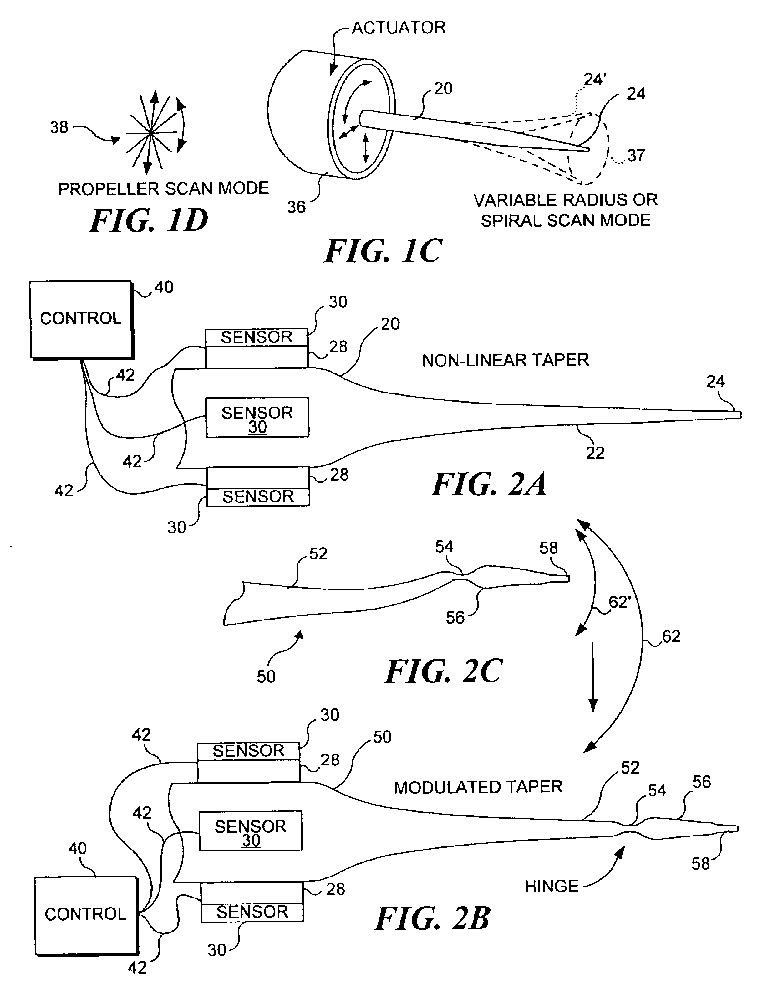 Micro-fabricated optical waveguide for use in scanning fiber displays and scanned fiber image acquisition