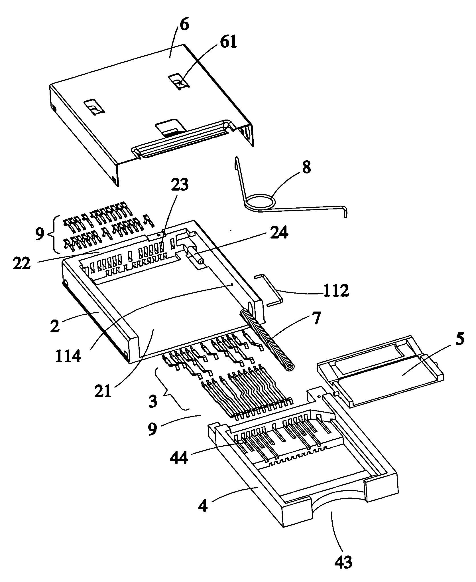 Drawer-type all-in-one card connector