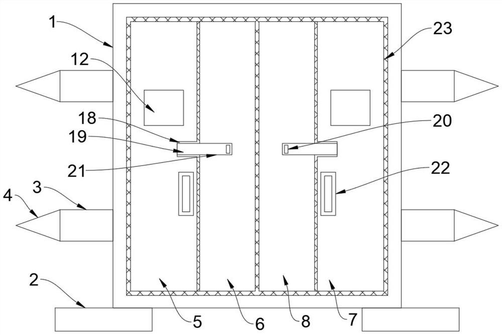 An anti-pinch mechanism of a mine pneumatic damper