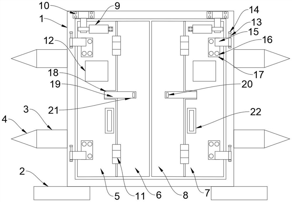 An anti-pinch mechanism of a mine pneumatic damper