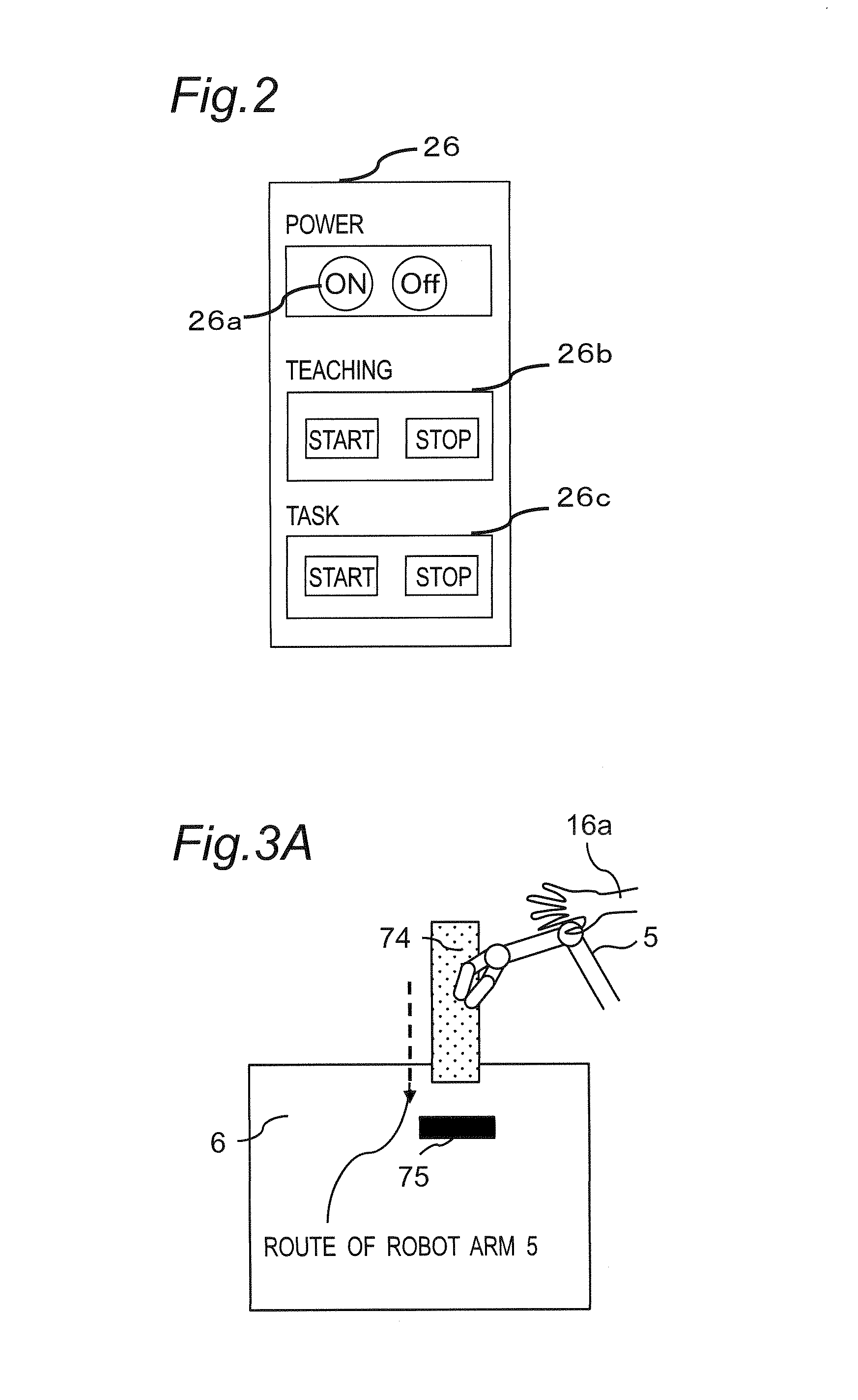 Control device and control method of robot arm, robot, control program, and integrated electronic circuit