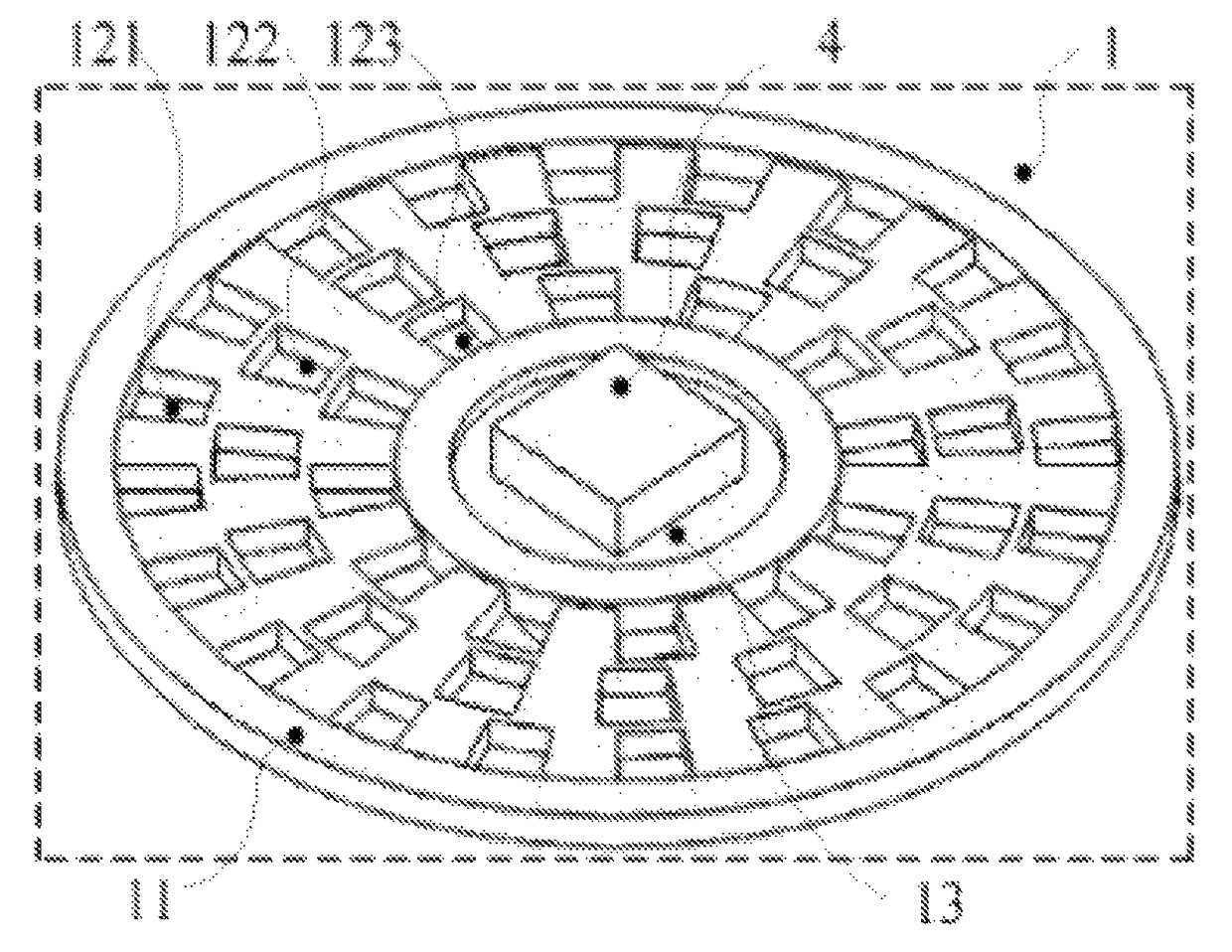 Optical grating phase modulator for laser interference photoetching system