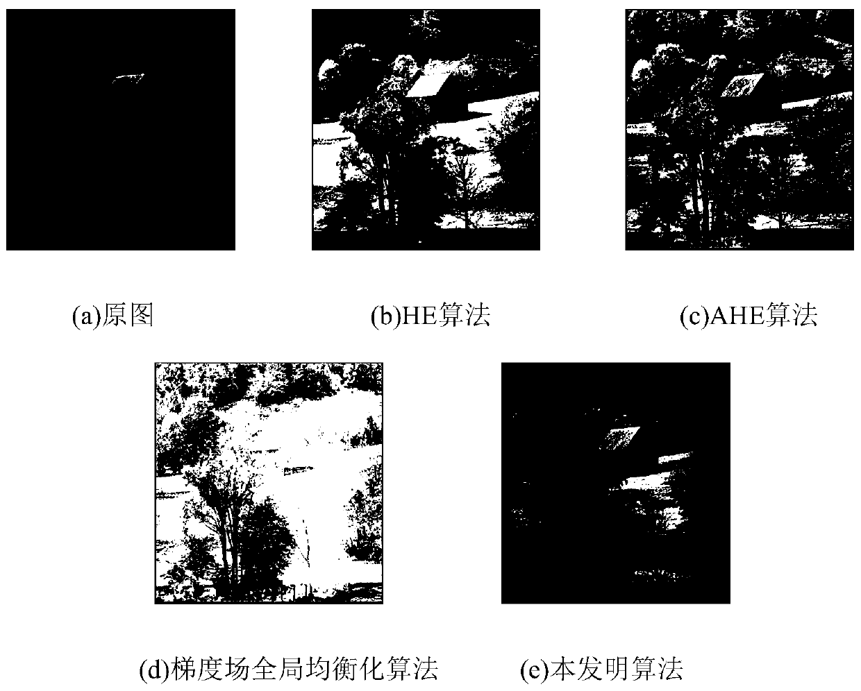 Image gradient field double-interval equalization algorithm based on histogram probability correction