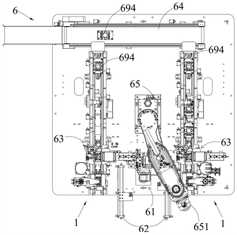 Film tearing and assembling integrated assembly line