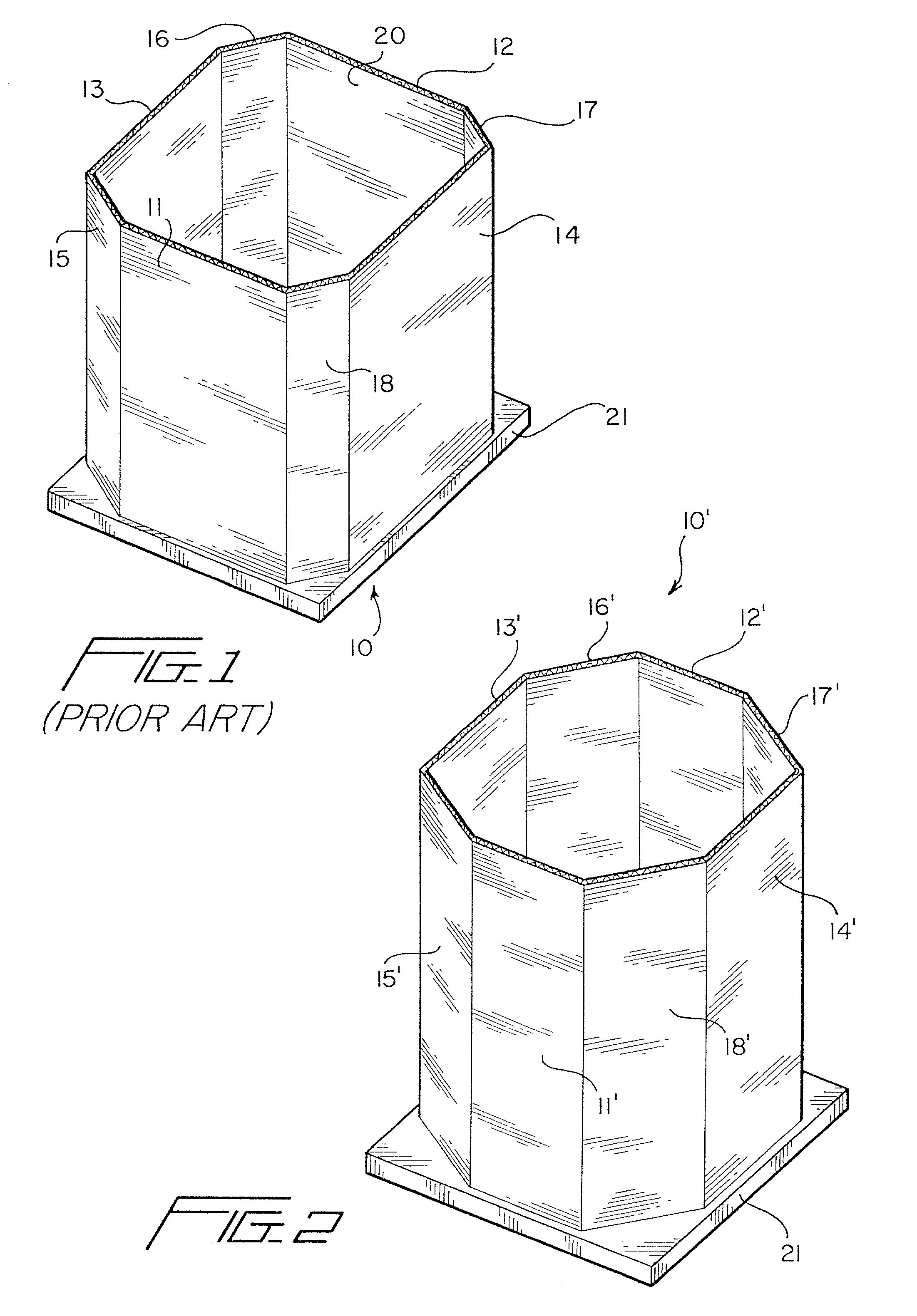 Octagonal bulk bin