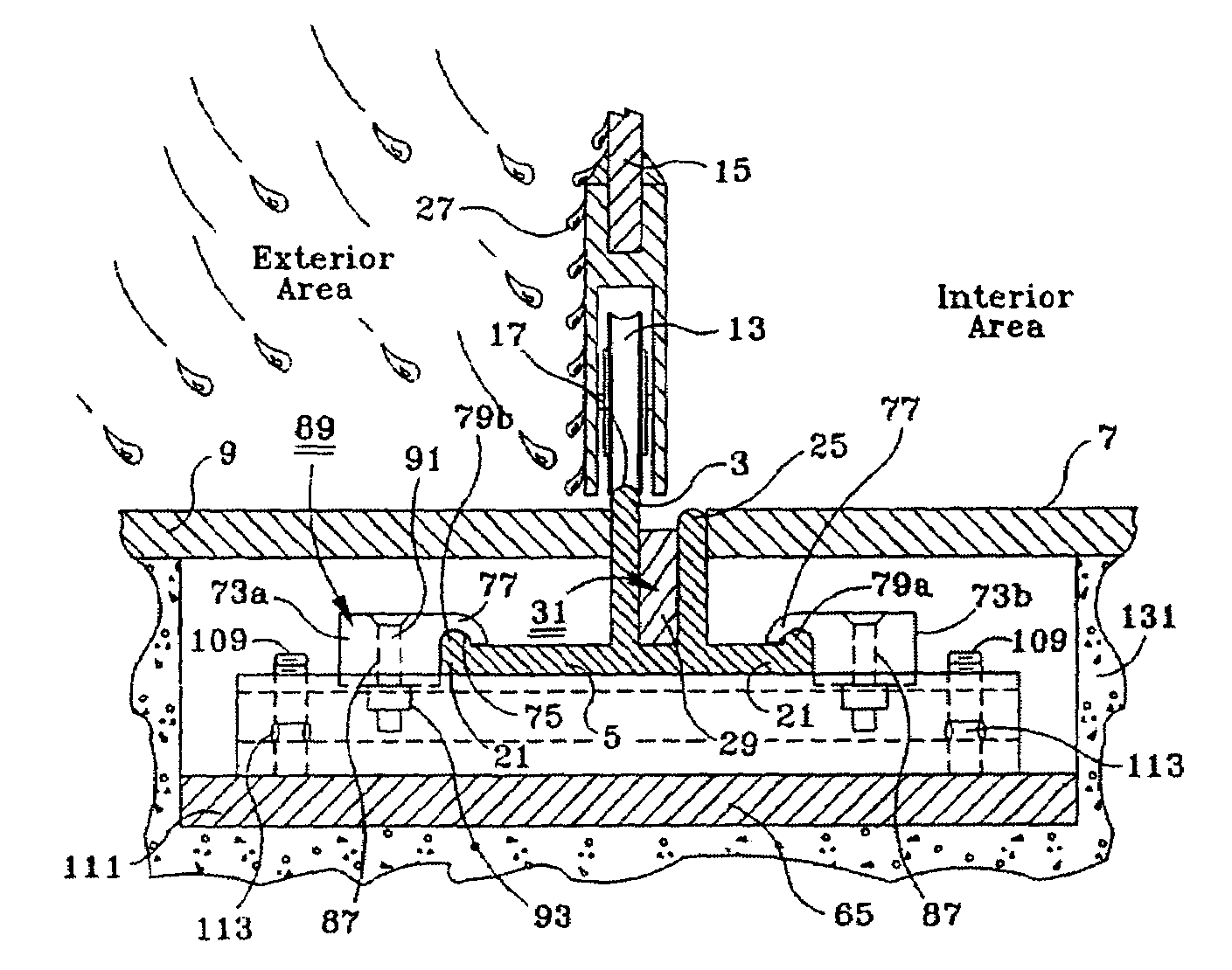 In-floor, adjustable, multiple-configuration track assembly for sliding panels with built-in weep system